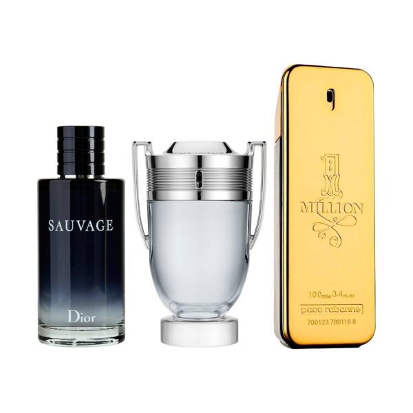 Combo de 3 parfums - Sauvage Dior, Invictus, One Million